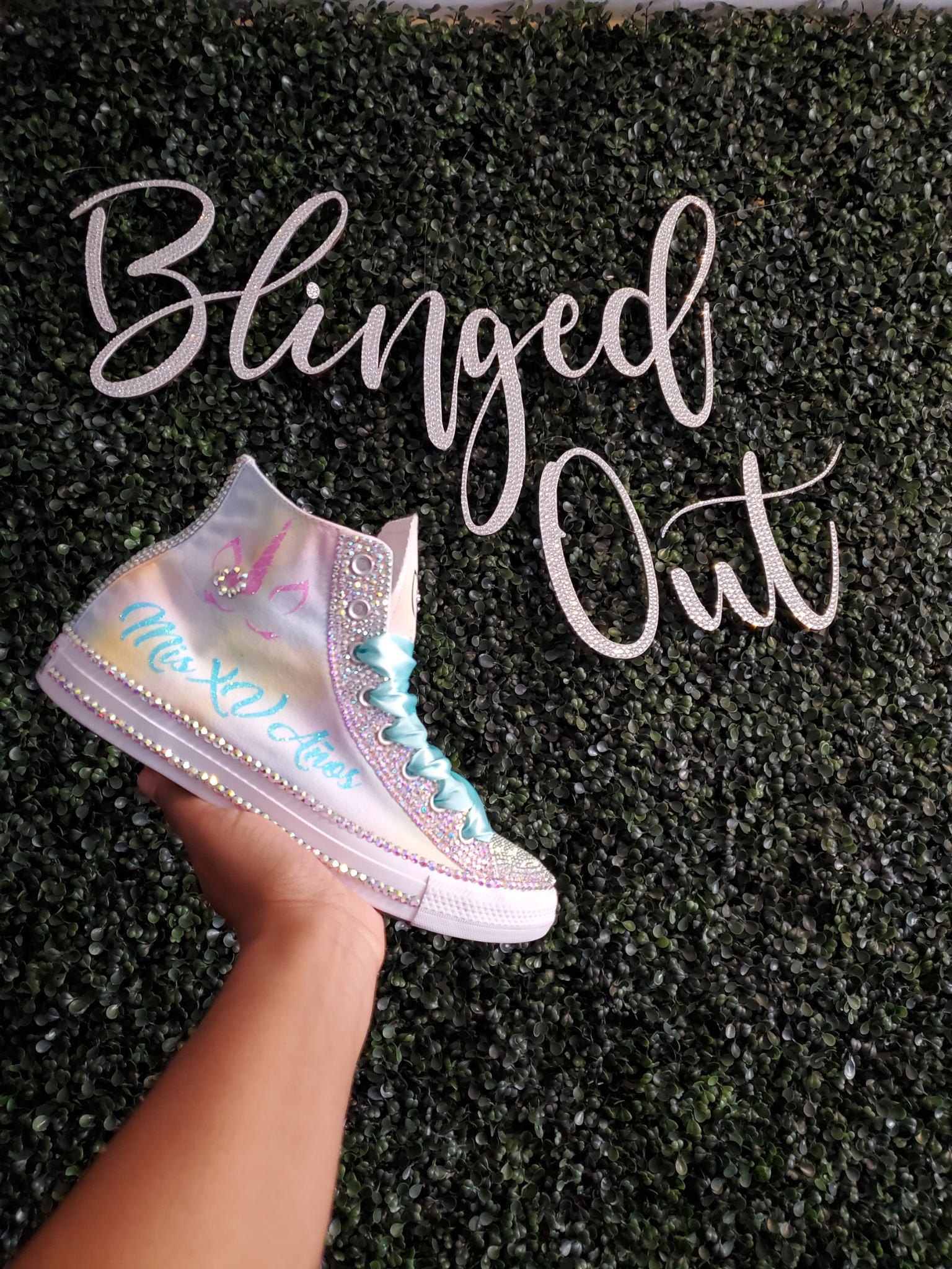 Blinged out shop chucks
