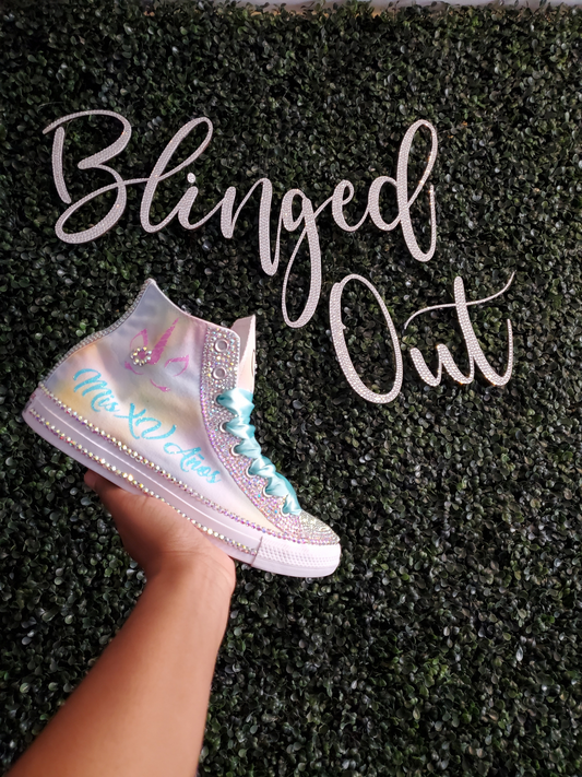 Partial Blinged Chucks - Hightops