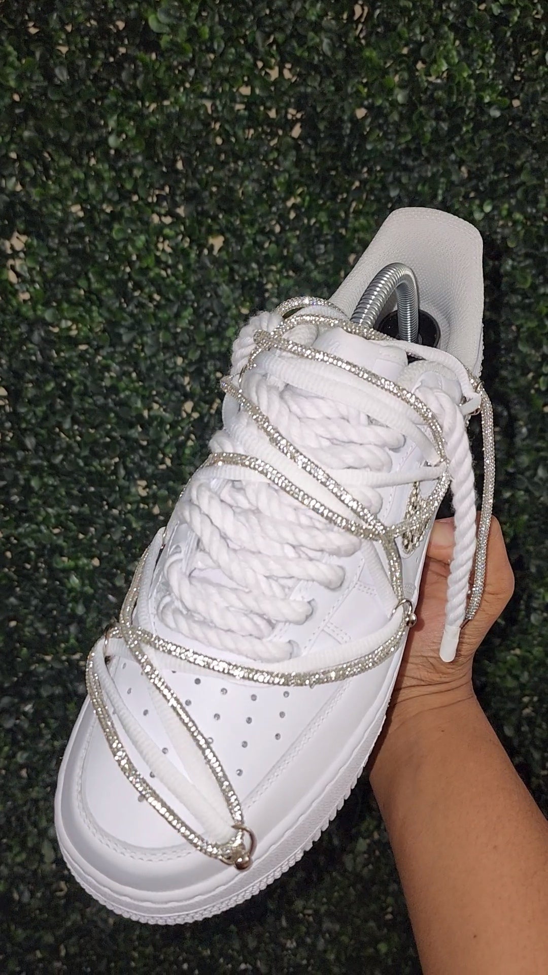 Blinged Swoosh + Custom Laces