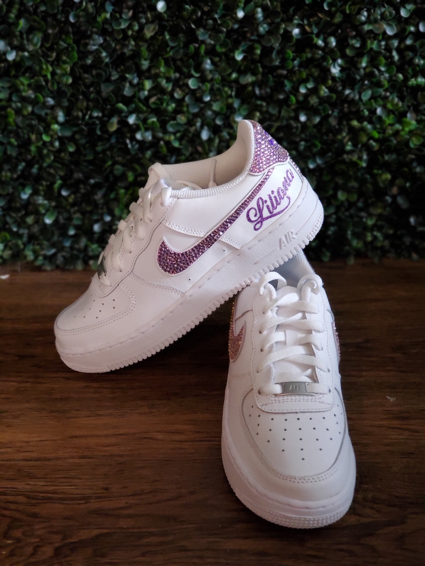 Blinged Swoosh AF1