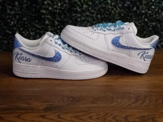 Blinged Swoosh AF1