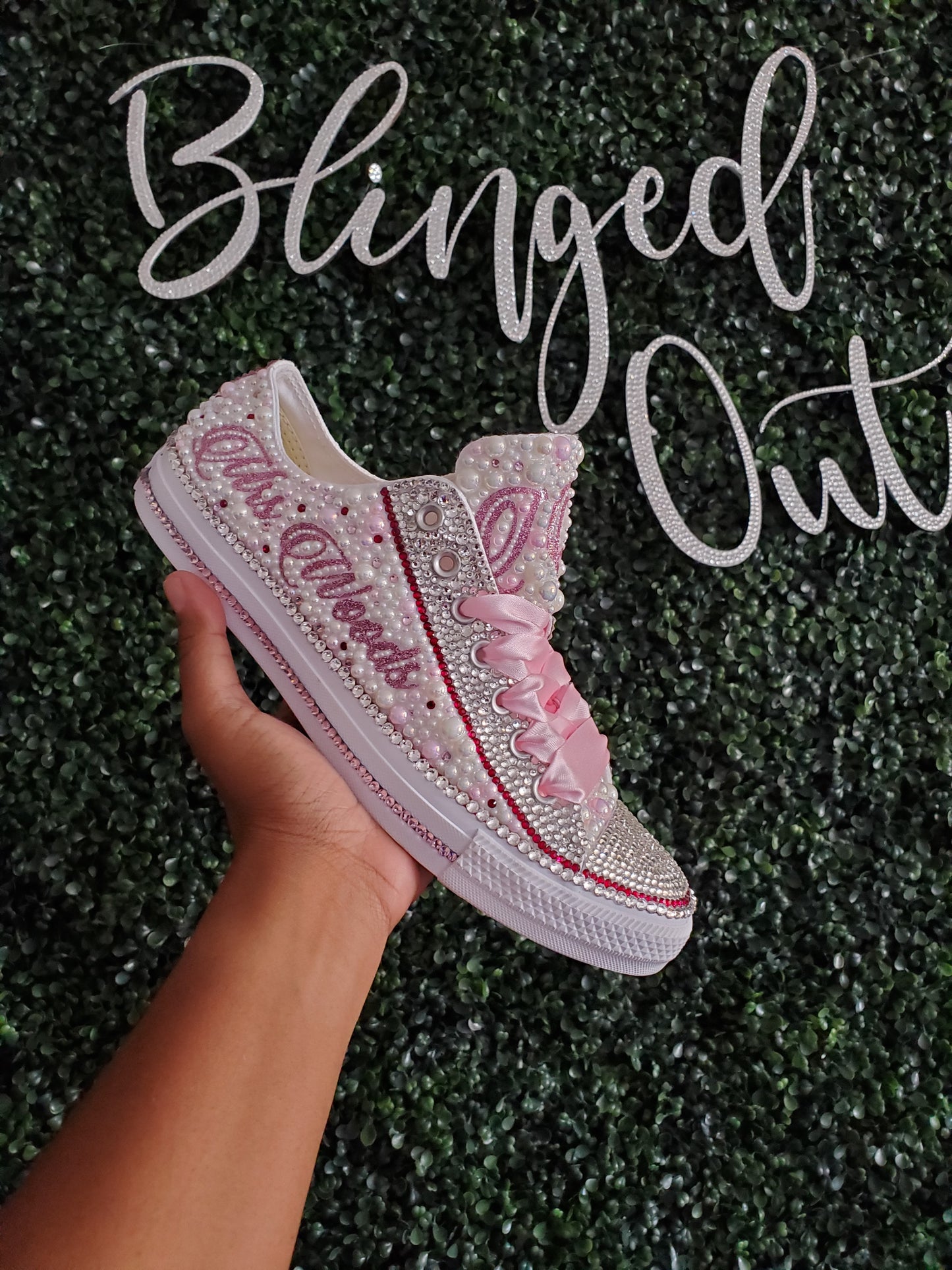 Pearl and Bling Chucks - Low Tops