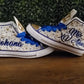 All Pearl y Bling Toe Chucks - High Tops