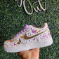 Blinged Swoosh + Design AF1